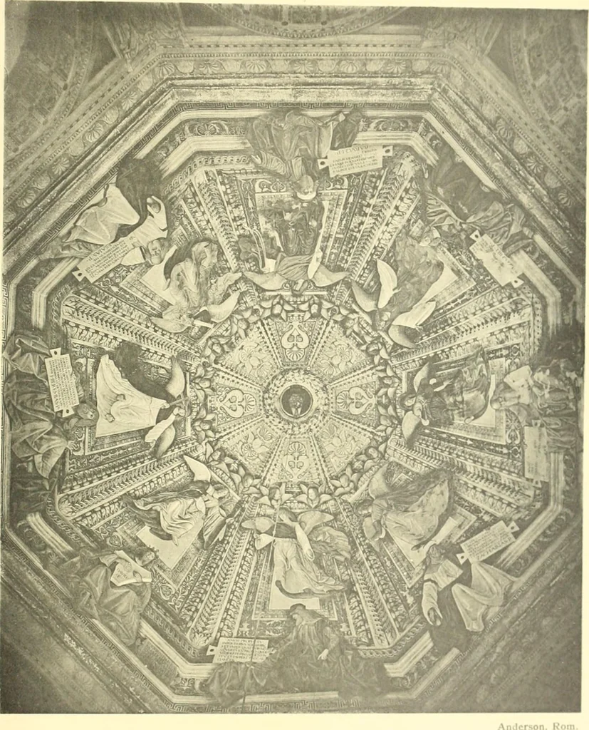 An illustration from Versuch einer Entwicklungsgeschichte der Deckenmalerei in Italien vom 15. bis zum 19. Jahrhundert, 1910, leaf 66