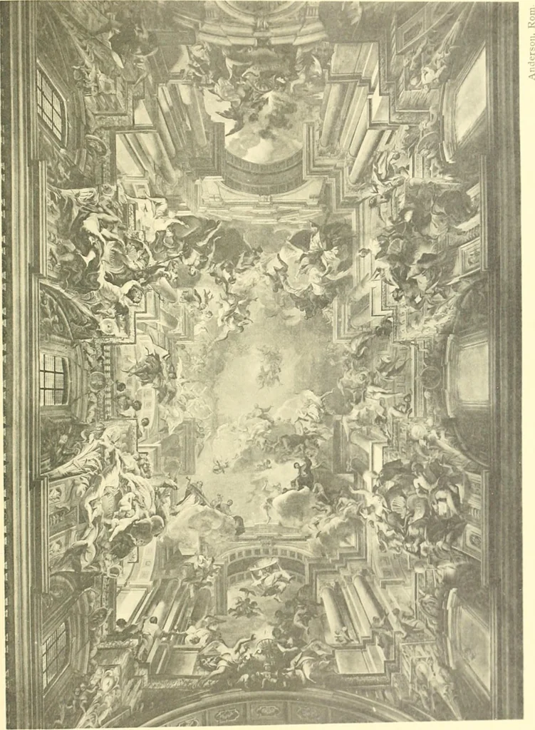 An illustration from Versuch einer Entwicklungsgeschichte der Deckenmalerei in Italien vom 15. bis zum 19. Jahrhundert, 1910, leaf 70