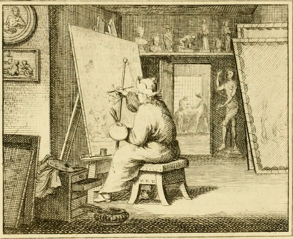 An illustration from Vervolg der leerzaame zinnebeelden ; Spiegel der boetvaardigheid en genade ; en eenige Stichtelyke gezangen, 1758, leaf 107