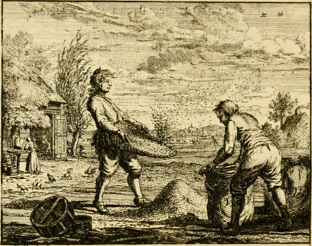 An illustration from Vervolg der leerzaame zinnebeelden ; Spiegel der boetvaardigheid en genade ; en eenige Stichtelyke gezangen, 1758, leaf 55