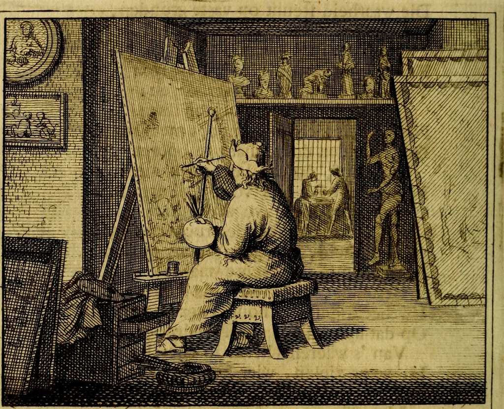 An illustration from Vervolg der leerzaame zinnebeelden ; Spiegel der boetvaardigheid en genade : en eenige stichtelyke gezangen, 1758, leaf 105