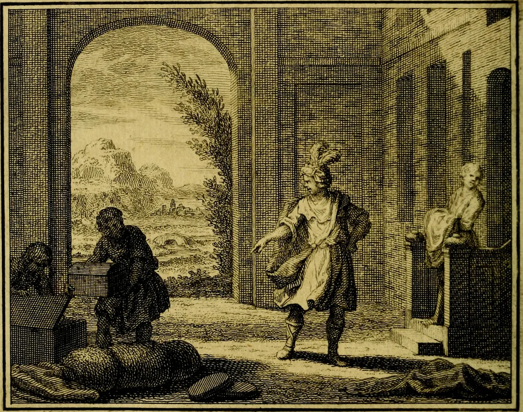 An illustration from Vervolg der leerzaame zinnebeelden ; Spiegel der boetvaardigheid en genade : en eenige stichtelyke gezangen, 1758, leaf 171