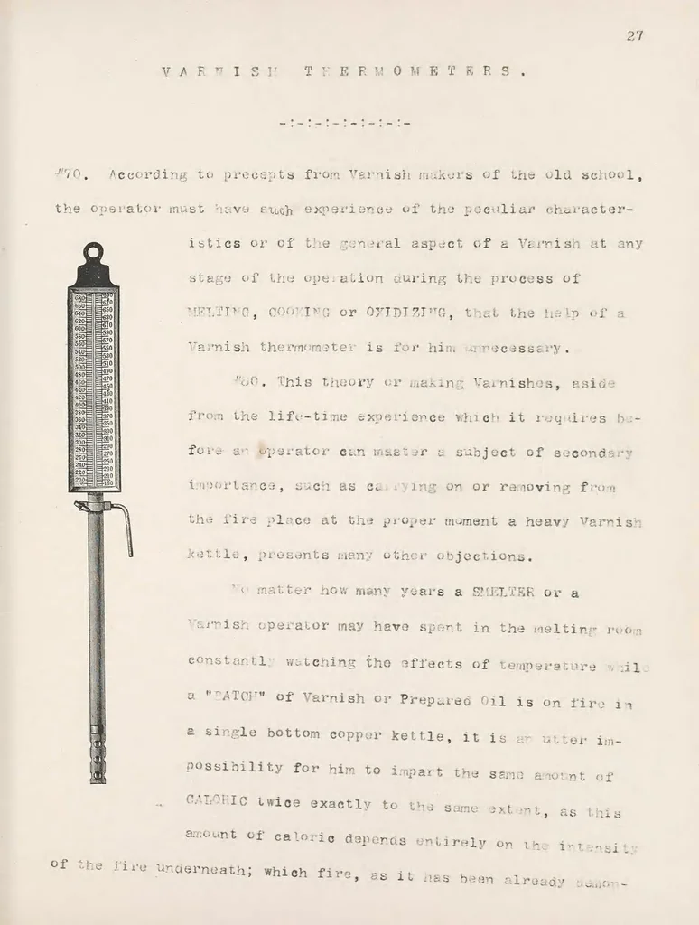 An illustration from Very latest methods, special formulas and standard processes : secured in France, England, Belgium and Germany for the manufacture of varnishes, 1889, leaf 53