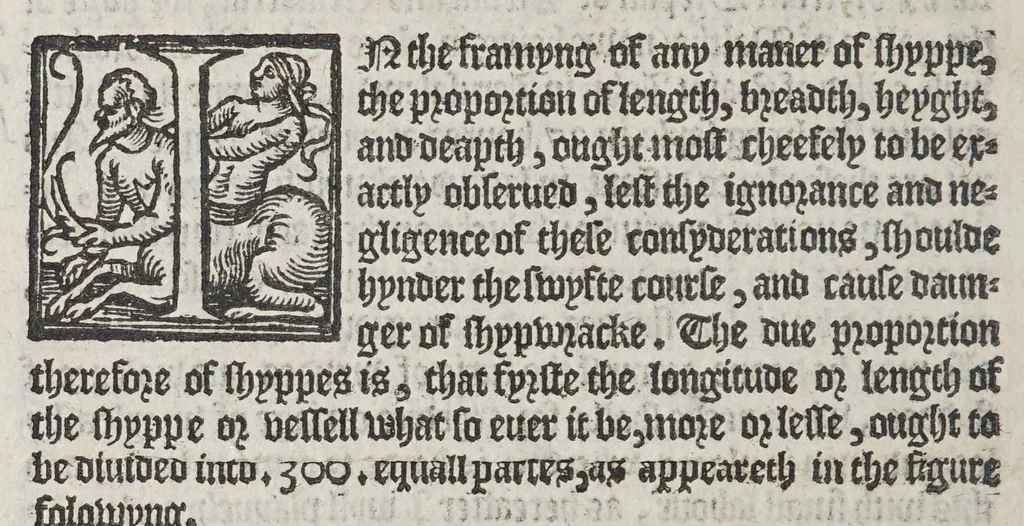 An illustration from A very necessarie and profitable booke concerning nauigation,, 1584, leaf 36