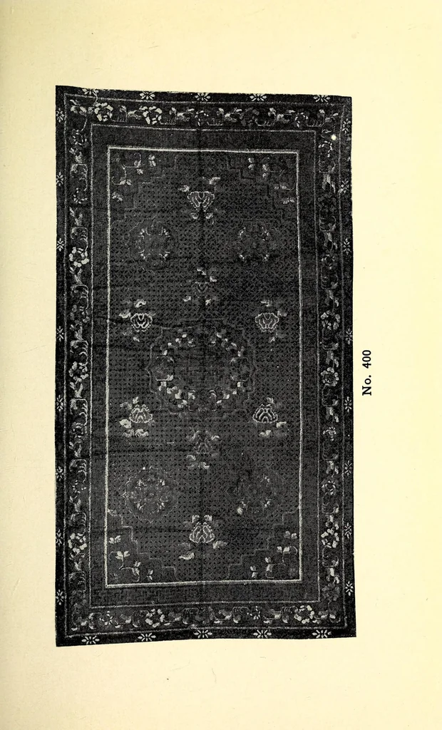 An illustration from A very remarkable collection of antique Chinese rugs and oriental art objects : collected by Y. Fujita & Company of Kioto, Japan, 1910, leaf 45
