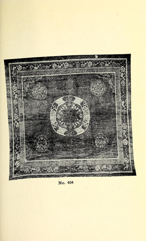 An illustration from A very remarkable collection of antique Chinese rugs and oriental art objects : collected by Y. Fujita & Company of Kioto, Japan, 1910, leaf 83