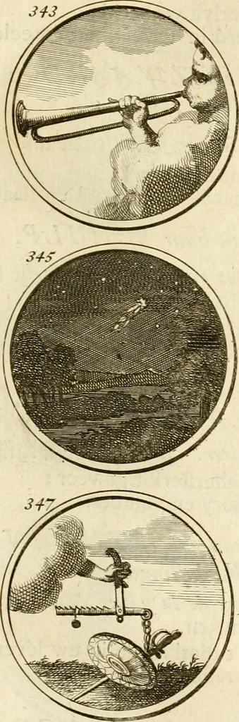 An illustration from Verzámeling van uitgekórene zin-spreuken, en zinnebeeldige print-vercieringen : eertyds, op bevel van den aller doorlugtigsten keizer der Russen, Peter Alexis, of de Gróte, getékent en gesnéden : en nu op nieus verrykt : met agthondert en veertig byschriften in verzen, 1743, leaf 132