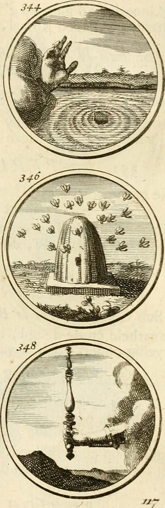 An illustration from Verzámeling van uitgekórene zin-spreuken, en zinnebeeldige print-vercieringen : eertyds, op bevel van den aller doorlugtigsten keizer der Russen, Peter Alexis, of de Gróte, getékent en gesnéden : en nu op nieus verrykt : met agthondert en veertig byschriften in verzen, 1743, leaf 132
