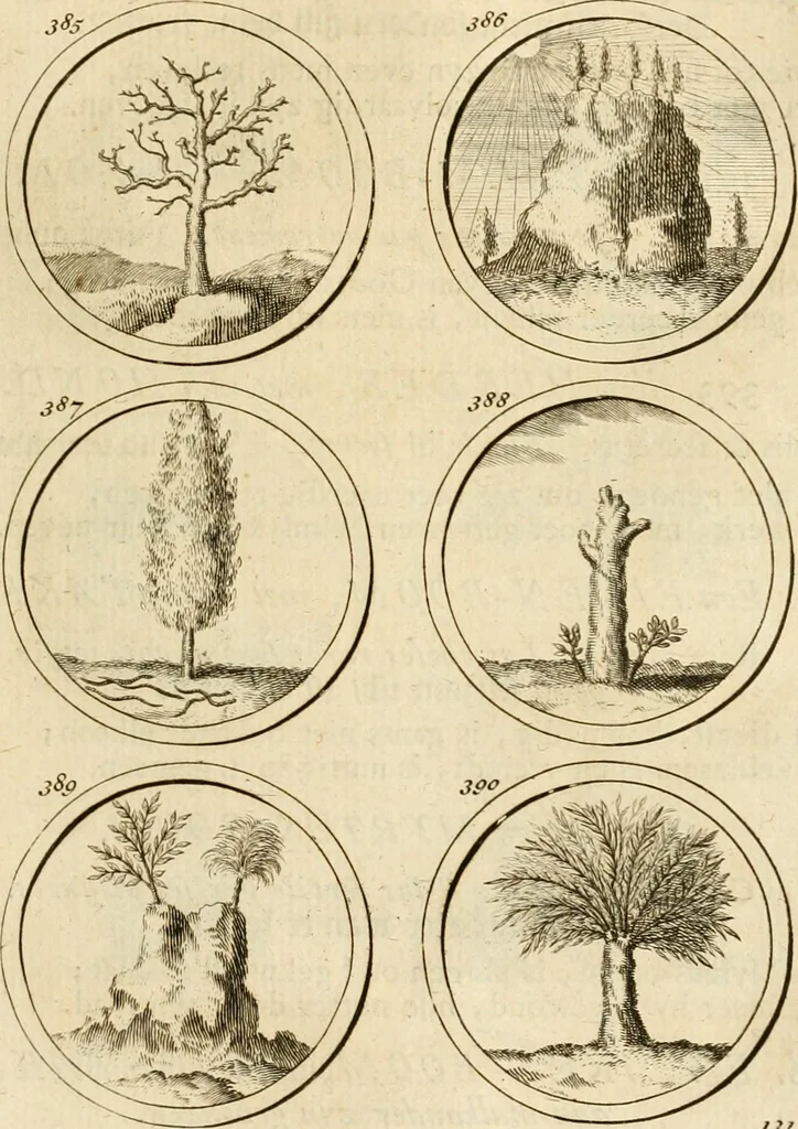 An illustration from Verzámeling van uitgekórene zin-spreuken, en zinnebeeldige print-vercieringen : eertyds, op bevel van den aller doorlugtigsten keizer der Russen, Peter Alexis, of de Gróte, getékent en gesnéden : en nu op nieus verrykt : met agthondert en veertig byschriften in verzen, 1743, leaf 146
