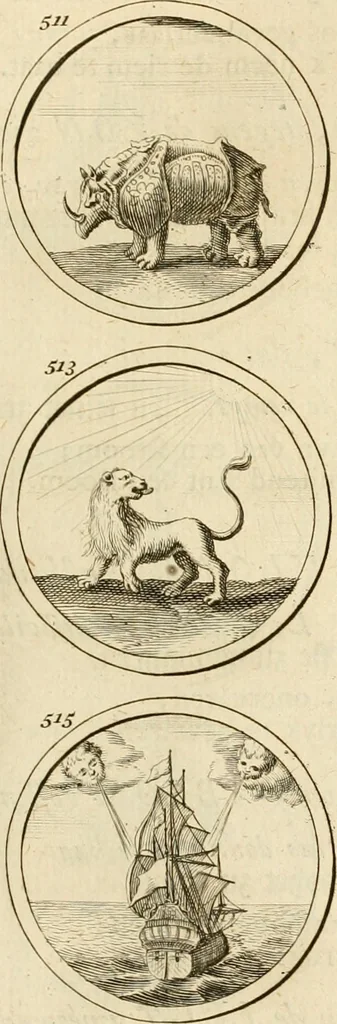 An illustration from Verzámeling van uitgekórene zin-spreuken, en zinnebeeldige print-vercieringen : eertyds, op bevel van den aller doorlugtigsten keizer der Russen, Peter Alexis, of de Gróte, getékent en gesnéden : en nu op nieus verrykt : met agthondert en veertig byschriften in verzen, 1743, leaf 188