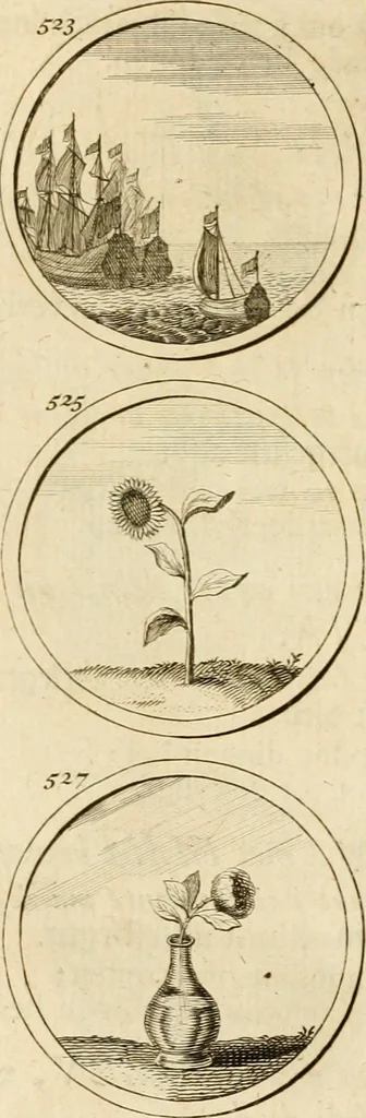 An illustration from Verzámeling van uitgekórene zin-spreuken, en zinnebeeldige print-vercieringen : eertyds, op bevel van den aller doorlugtigsten keizer der Russen, Peter Alexis, of de Gróte, getékent en gesnéden : en nu op nieus verrykt : met agthondert en veertig byschriften in verzen, 1743, leaf 192