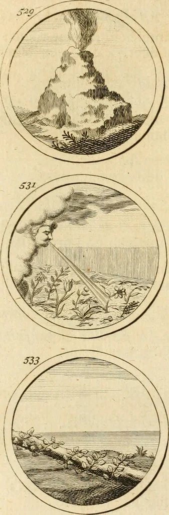 An illustration from Verzámeling van uitgekórene zin-spreuken, en zinnebeeldige print-vercieringen : eertyds, op bevel van den aller doorlugtigsten keizer der Russen, Peter Alexis, of de Gróte, getékent en gesnéden : en nu op nieus verrykt : met agthondert en veertig byschriften in verzen, 1743, leaf 194