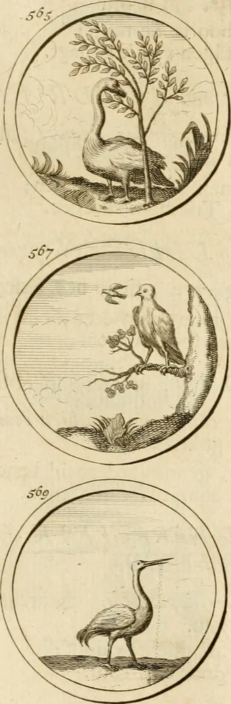 An illustration from Verzámeling van uitgekórene zin-spreuken, en zinnebeeldige print-vercieringen : eertyds, op bevel van den aller doorlugtigsten keizer der Russen, Peter Alexis, of de Gróte, getékent en gesnéden : en nu op nieus verrykt : met agthondert en veertig byschriften in verzen, 1743, leaf 206