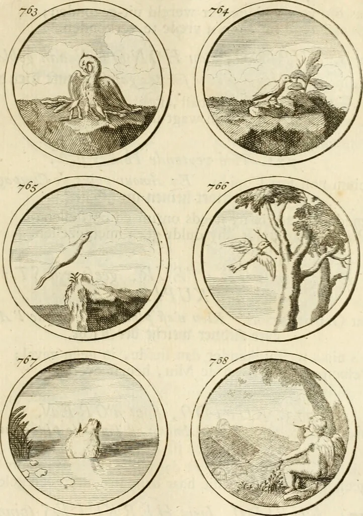An illustration from Verzámeling van uitgekórene zin-spreuken, en zinnebeeldige print-vercieringen : eertyds, op bevel van den aller doorlugtigsten keizer der Russen, Peter Alexis, of de Gróte, getékent en gesnéden : en nu op nieus verrykt : met agthondert en veertig byschriften in verzen, 1743, leaf 272