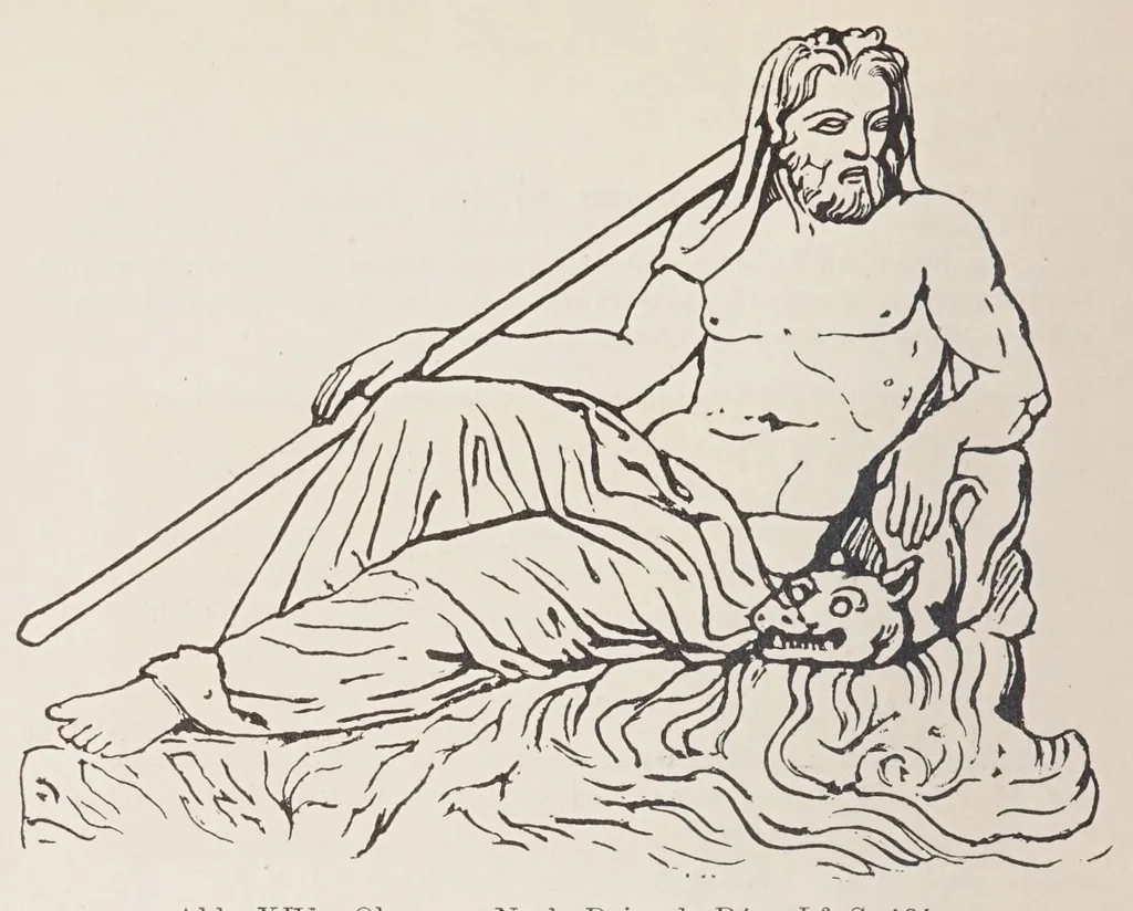 An illustration from Verzeichnis astrologischer und mythologischer illustrierter Handschriften des lateinischen Mittelalters / von Fritz Saxl und Hans Meier., 1915, leaf 130