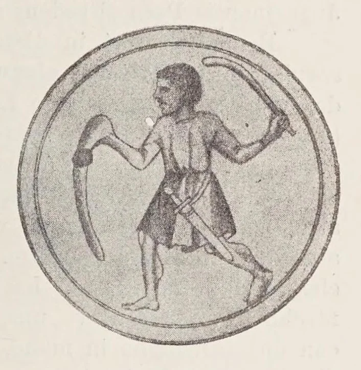 An illustration from Verzeichnis astrologischer und mythologischer illustrierter Handschriften des lateinischen Mittelalters / von Fritz Saxl und Hans Meier., 1915, leaf 135