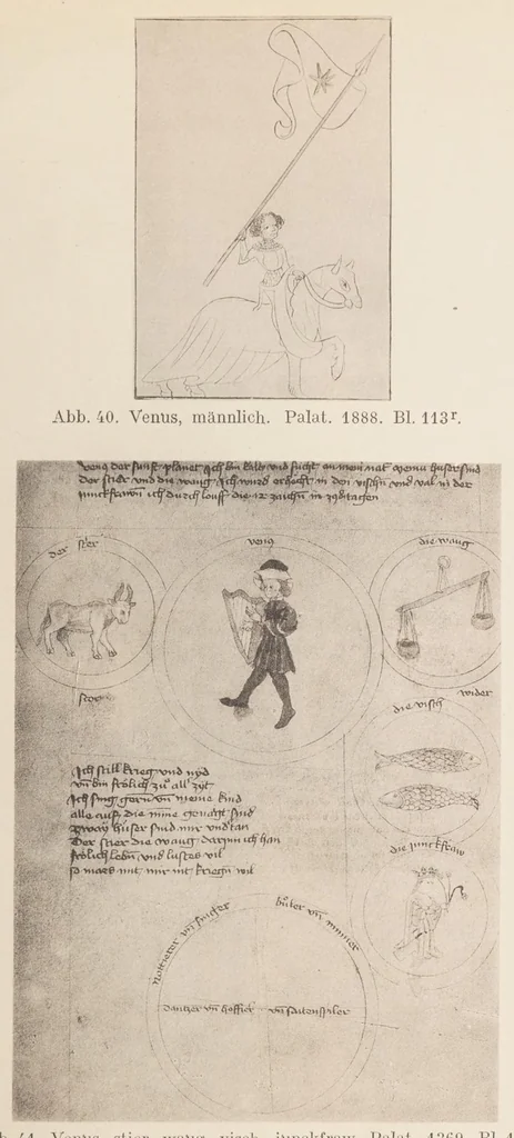 An illustration from Verzeichnis astrologischer und mythologischer illustrierter Handschriften des lateinischen Mittelalters / von Fritz Saxl und Hans Meier., 1915, leaf 205