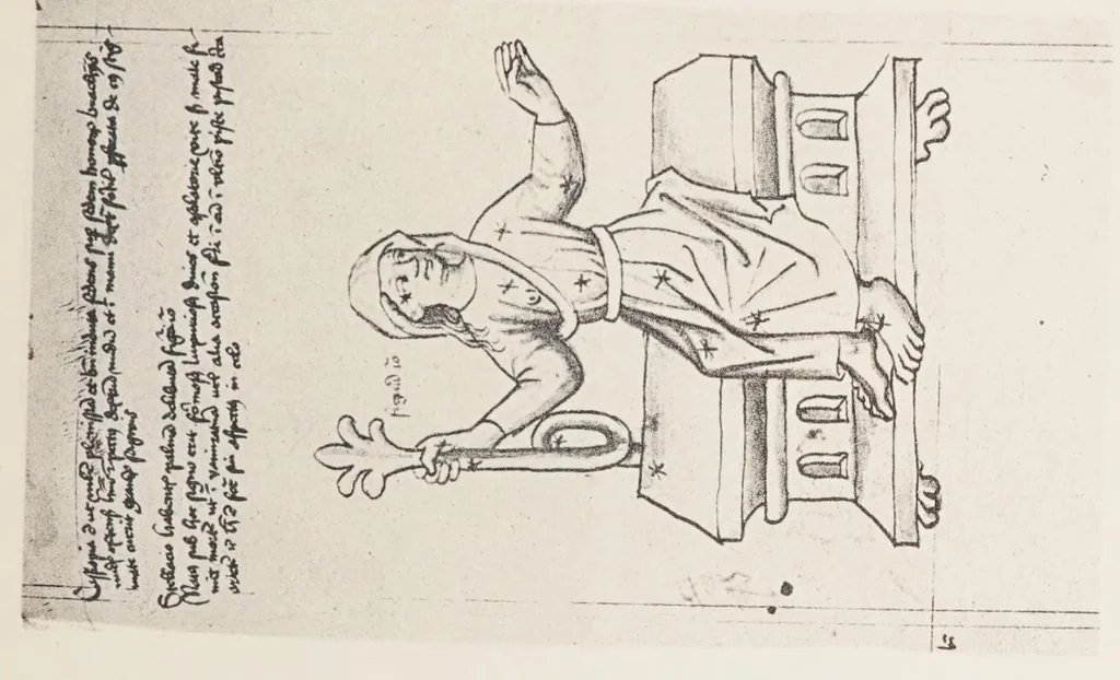 An illustration from Verzeichnis astrologischer und mythologischer illustrierter Handschriften des lateinischen Mittelalters / von Fritz Saxl und Hans Meier., 1915, leaf 273