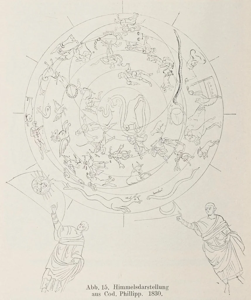 An illustration from Verzeichnis astrologischer und mythologischer illustrierter Handschriften des lateinischen Mittelalters / von Fritz Saxl und Hans Meier., 1915, leaf 36