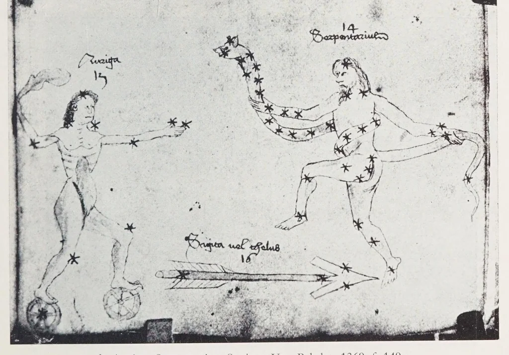 An illustration from Verzeichnis astrologischer und mythologischer illustrierter Handschriften des lateinischen Mittelalters / von Fritz Saxl und Hans Meier., 1915, leaf 151