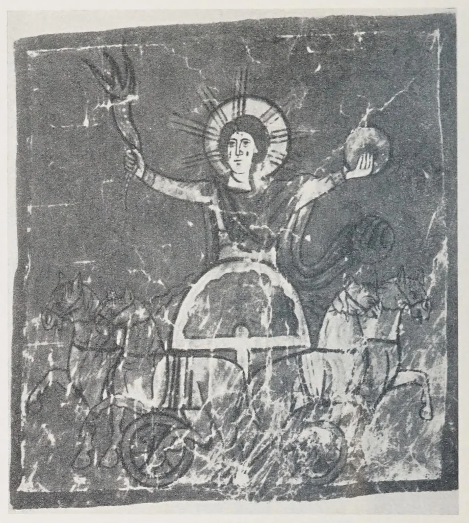 An illustration from Verzeichnis astrologischer und mythologischer illustrierter Handschriften des lateinischen Mittelalters / von Fritz Saxl und Hans Meier., 1915, leaf 40