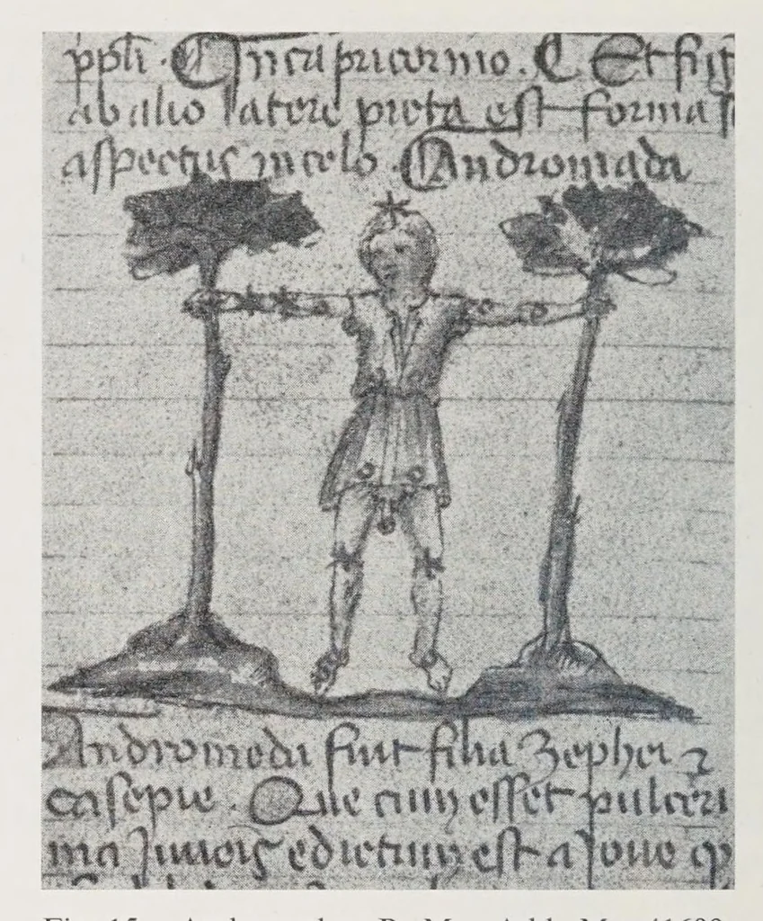 An illustration from Verzeichnis astrologischer und mythologischer illustrierter Handschriften des lateinischen Mittelalters / von Fritz Saxl und Hans Meier., 1915, leaf 46