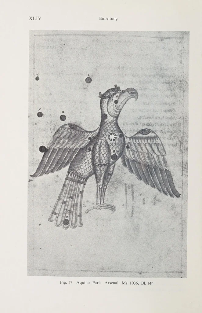 An illustration from Verzeichnis astrologischer und mythologischer illustrierter Handschriften des lateinischen Mittelalters / von Fritz Saxl und Hans Meier., 1915, leaf 48