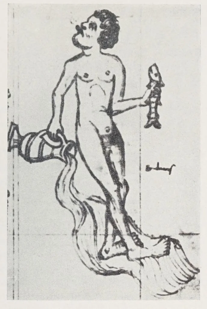 An illustration from Verzeichnis astrologischer und mythologischer illustrierter Handschriften des lateinischen Mittelalters / von Fritz Saxl und Hans Meier., 1915, leaf 53