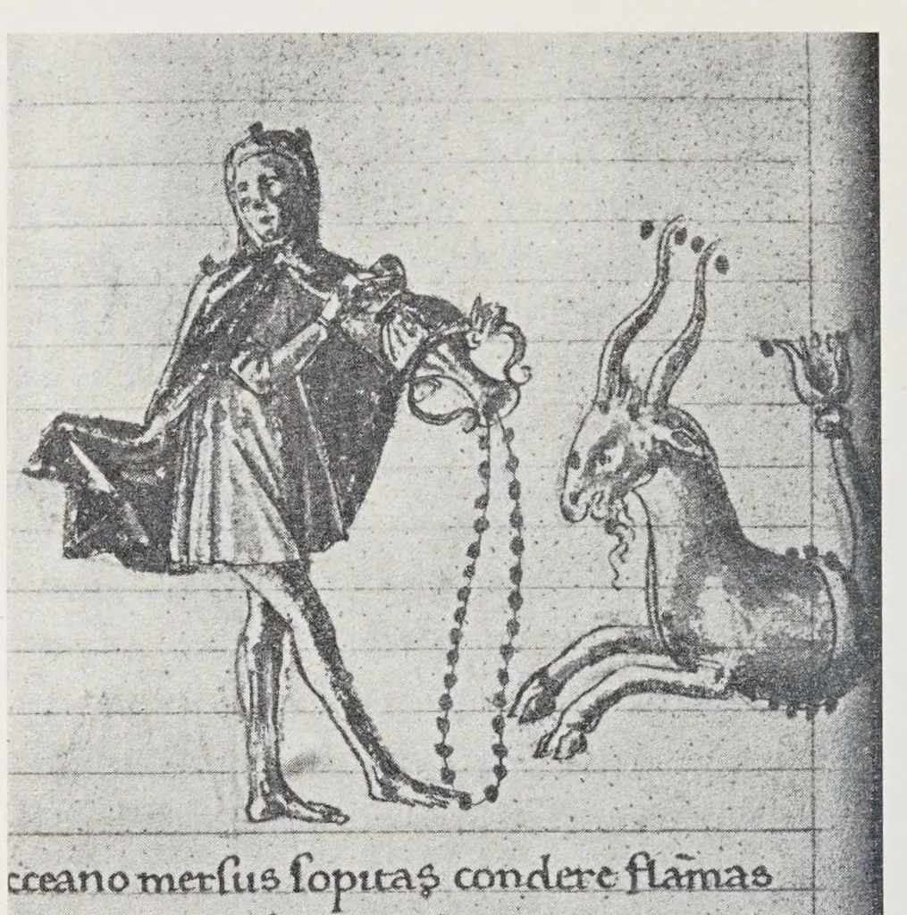 An illustration from Verzeichnis astrologischer und mythologischer illustrierter Handschriften des lateinischen Mittelalters / von Fritz Saxl und Hans Meier., 1915, leaf 58