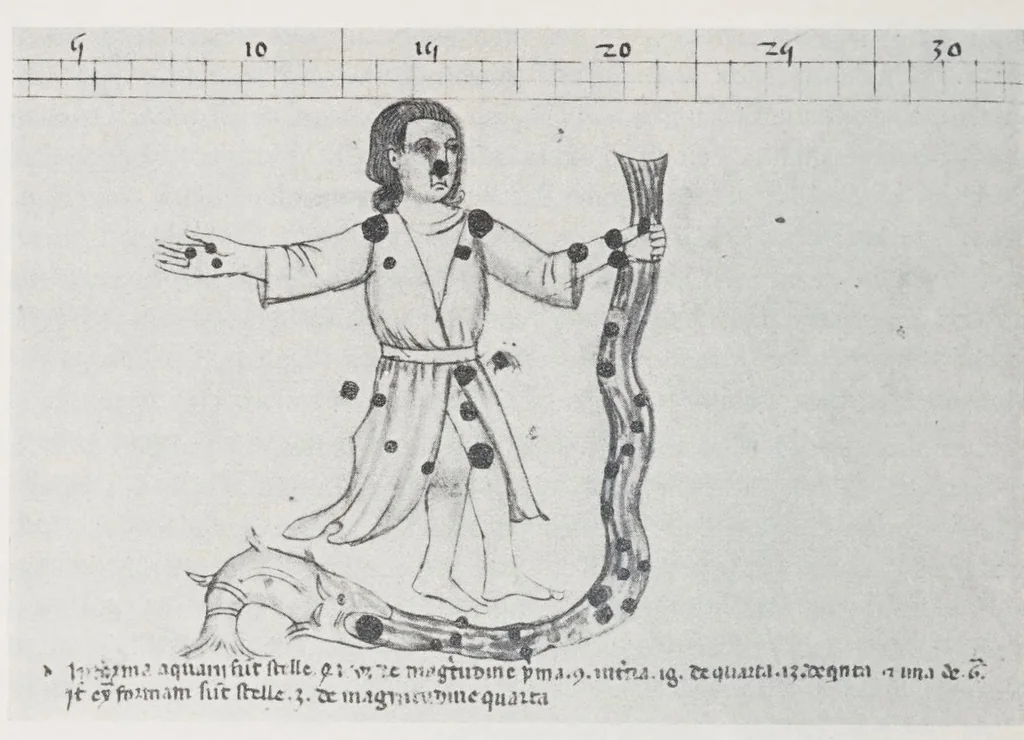 An illustration from Verzeichnis astrologischer und mythologischer illustrierter Handschriften des lateinischen Mittelalters / von Fritz Saxl und Hans Meier., 1915, leaf 74