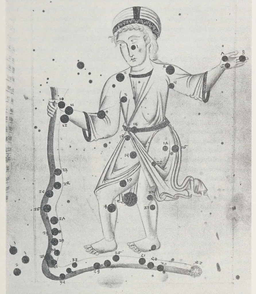 An illustration from Verzeichnis astrologischer und mythologischer illustrierter Handschriften des lateinischen Mittelalters / von Fritz Saxl und Hans Meier., 1915, leaf 75