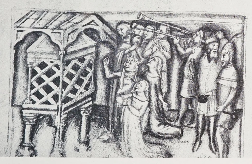 An illustration from Verzeichnis astrologischer und mythologischer illustrierter Handschriften des lateinischen Mittelalters / von Fritz Saxl und Hans Meier., 1915, leaf 137