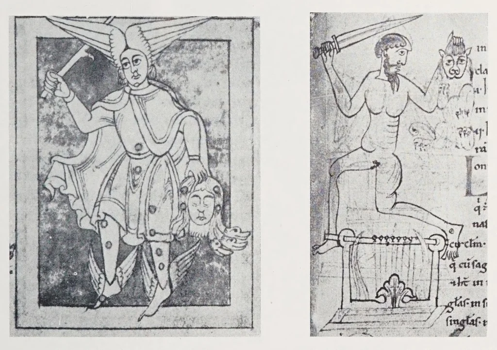 An illustration from Verzeichnis astrologischer und mythologischer illustrierter Handschriften des lateinischen Mittelalters / von Fritz Saxl und Hans Meier., 1915, leaf 195