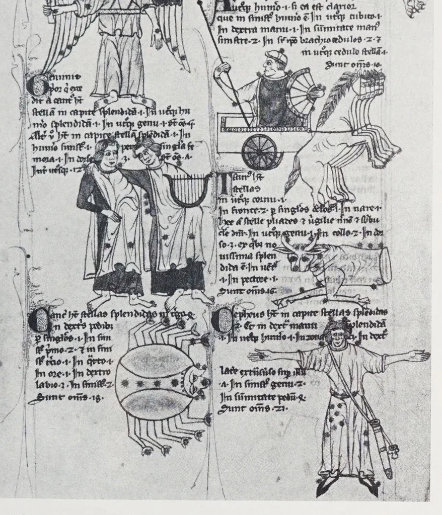 An illustration from Verzeichnis astrologischer und mythologischer illustrierter Handschriften des lateinischen Mittelalters / von Fritz Saxl und Hans Meier., 1915, leaf 217