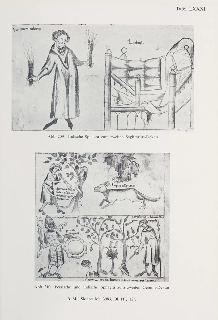 An illustration from Verzeichnis astrologischer und mythologischer illustrierter Handschriften des lateinischen Mittelalters / von Fritz Saxl und Hans Meier., 1915, leaf 233