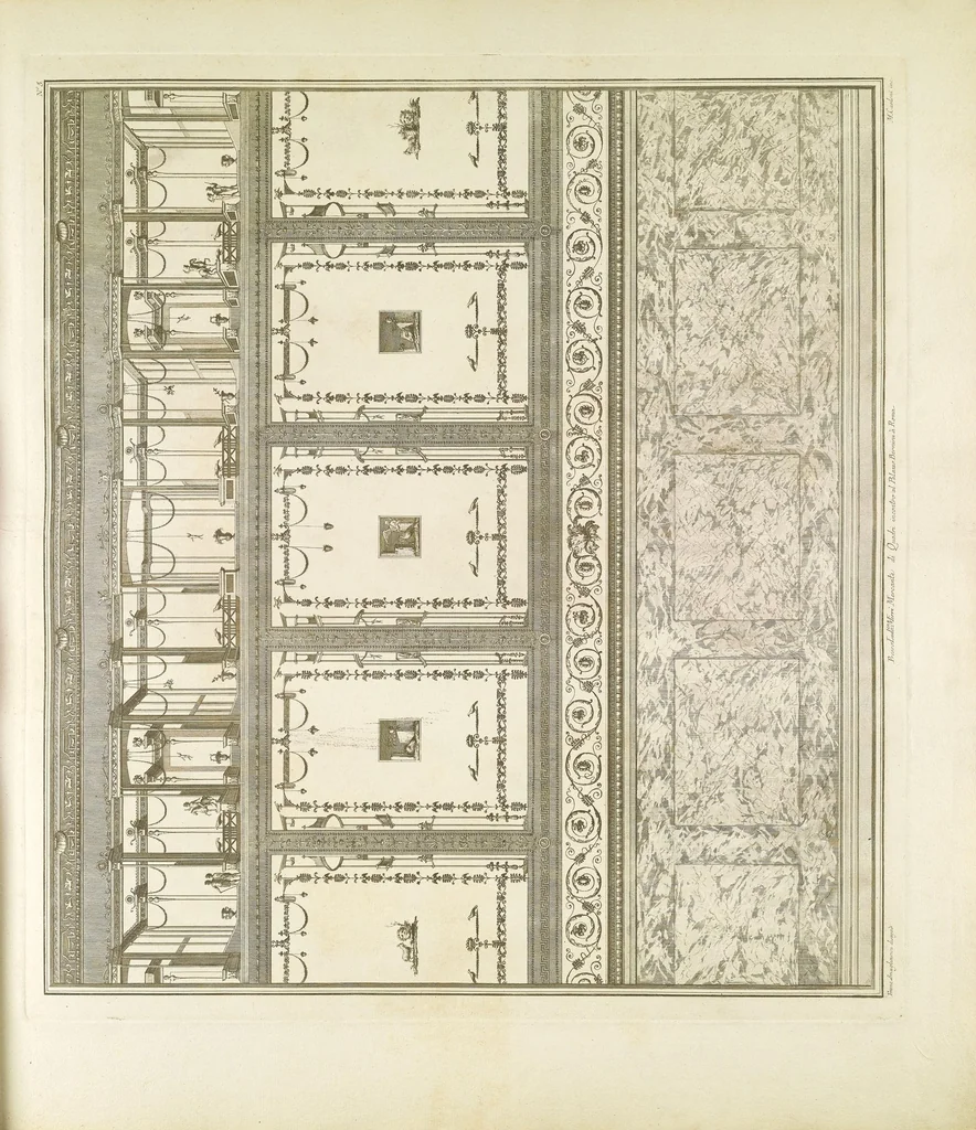 An illustration from Vestigia delle terme di Tito e loro interne pitture, 1776, leaf 13