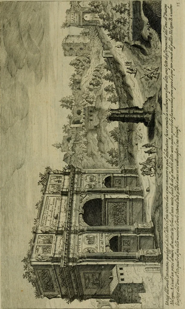 An illustration from Vestigi delle antichita di Roma, Tiuoli, Pozzuolo et altri luochi, 1606, leaf 34