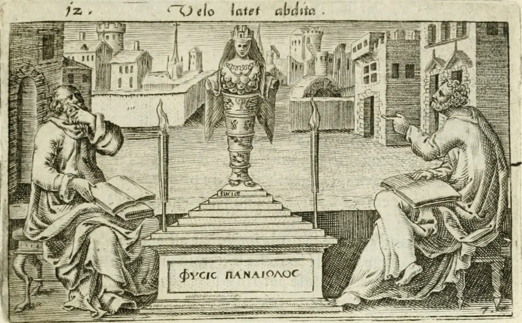 An illustration from Iani Iacobi Boissardi Vesuntini Emblematum liber = Emblemes latins de I.I. Boissard, 1588, leaf 24