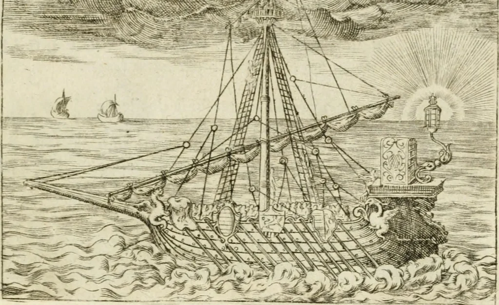 An illustration from Iani Iacobi Boissardi Vesuntini Emblematum liber = Emblemes latins de I.I. Boissard, 1588, leaf 30