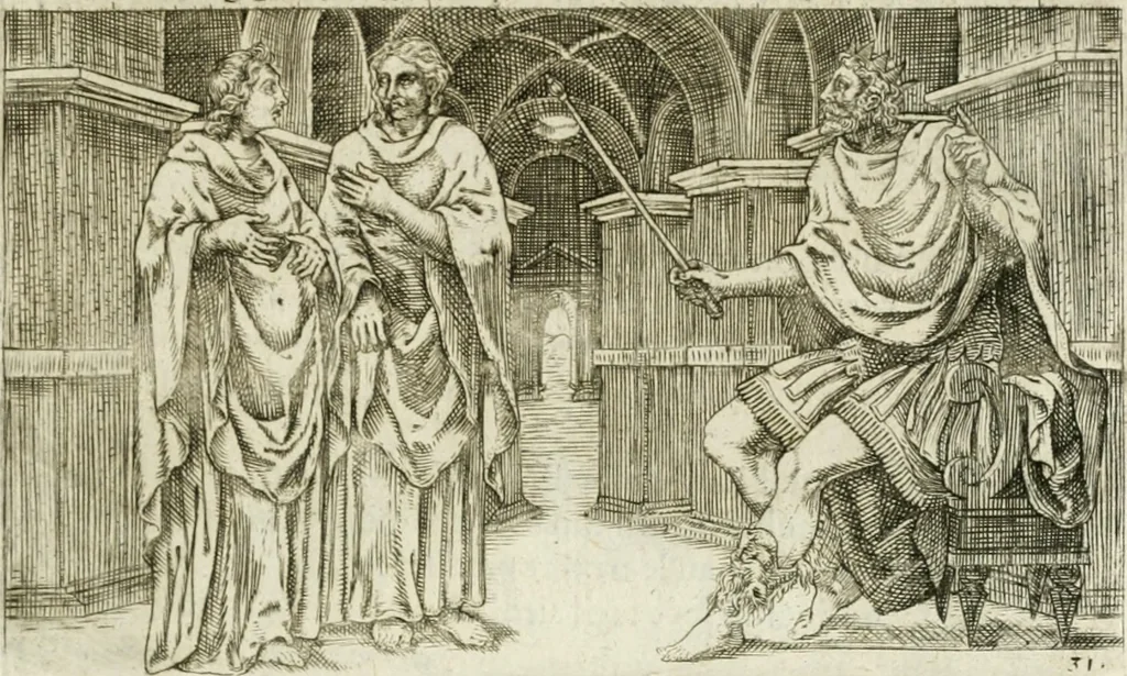 An illustration from Iani Iacobi Boissardi Vesuntini Emblematum liber = Emblemes latins de I.I. Boissard, 1588, leaf 76