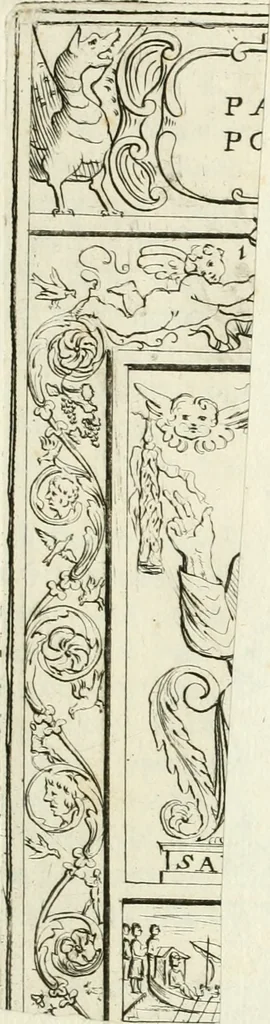 An illustration from Vetera monimenta : in quibus praecipuè musiva opera sacarum profanarumque aedium structura, ac nonnulli antiqui ritus, dissertationibus, iconibusque illustrantur, 1690, leaf 106