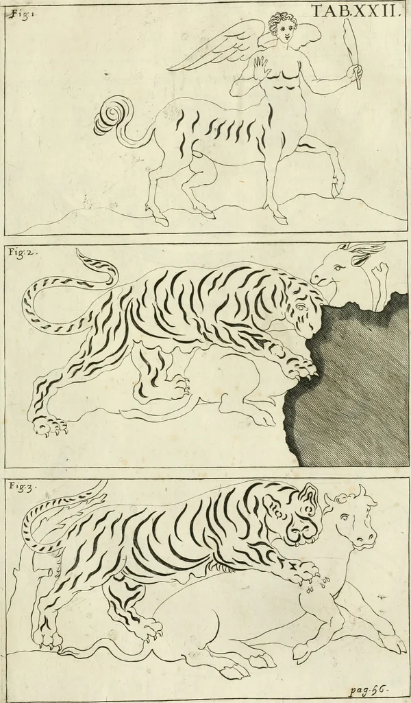 An illustration from Vetera monimenta : in quibus praecipuè musiva opera sacarum profanarumque aedium structura, ac nonnulli antiqui ritus, dissertationibus, iconibusque illustrantur, 1690, leaf 126