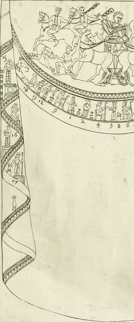 An illustration from Vetera monimenta : in quibus praecipuè musiva opera sacarum profanarumque aedium structura, ac nonnulli antiqui ritus, dissertationibus, iconibusque illustrantur, 1690, leaf 128