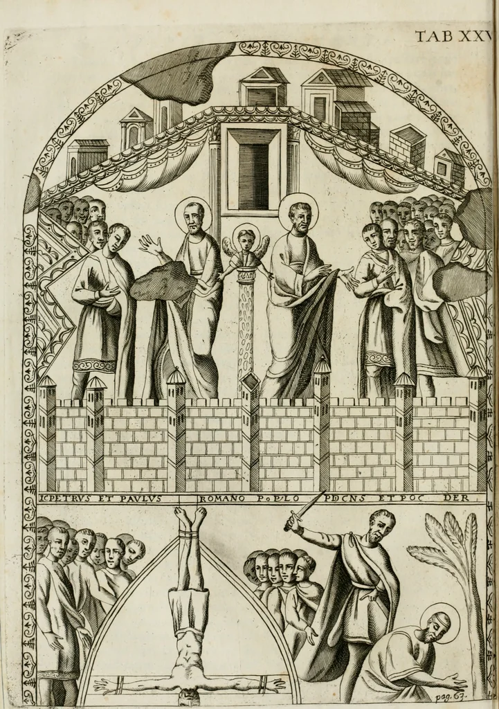 An illustration from Vetera monimenta : in quibus praecipuè musiva opera sacarum profanarumque aedium structura, ac nonnulli antiqui ritus, dissertationibus, iconibusque illustrantur, 1690, leaf 139