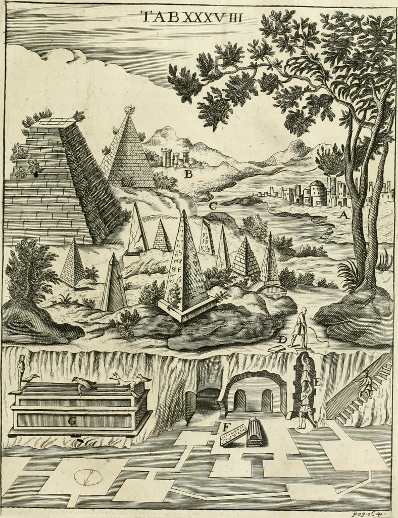 An illustration from Vetera monimenta : in quibus praecipuè musiva opera sacarum profanarumque aedium structura, ac nonnulli antiqui ritus, dissertationibus, iconibusque illustrantur, 1690, leaf 266