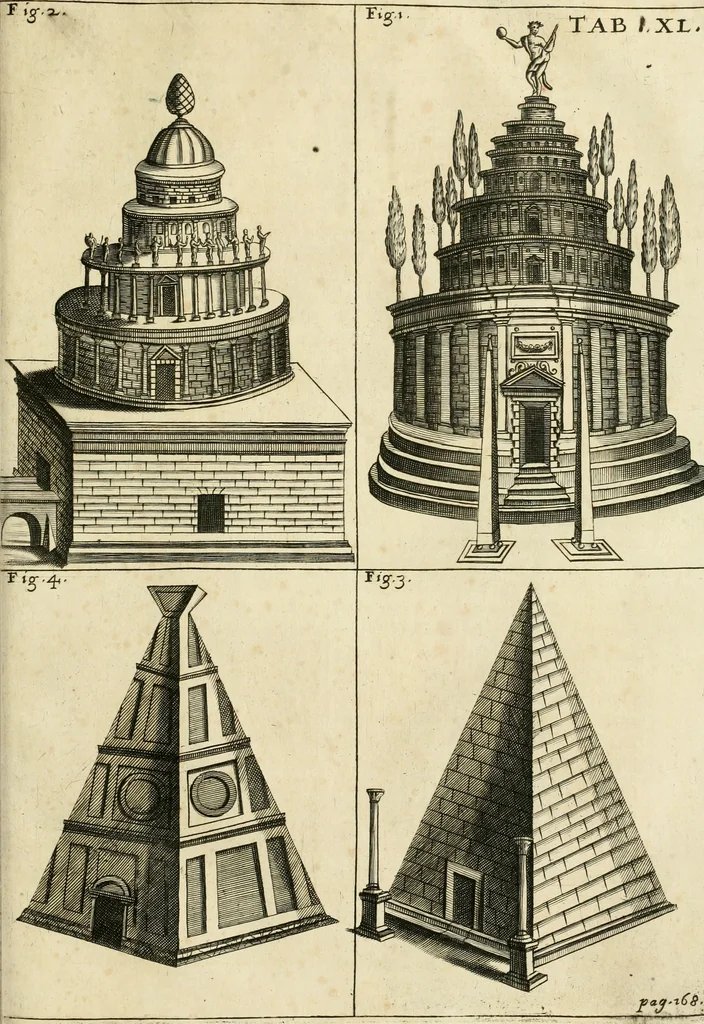 An illustration from Vetera monimenta : in quibus praecipuè musiva opera sacarum profanarumque aedium structura, ac nonnulli antiqui ritus, dissertationibus, iconibusque illustrantur, 1690, leaf 274