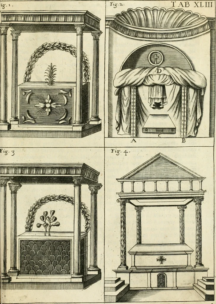 An illustration from Vetera monimenta : in quibus praecipuè musiva opera sacarum profanarumque aedium structura, ac nonnulli antiqui ritus, dissertationibus, iconibusque illustrantur, 1690, leaf 290