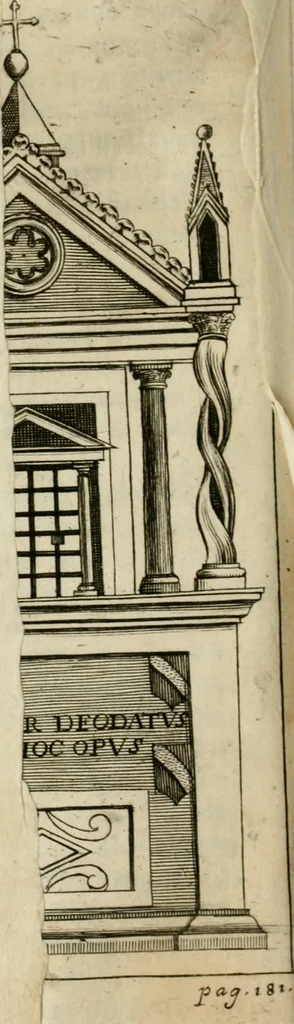 An illustration from Vetera monimenta : in quibus praecipuè musiva opera sacarum profanarumque aedium structura, ac nonnulli antiqui ritus, dissertationibus, iconibusque illustrantur, 1690, leaf 295