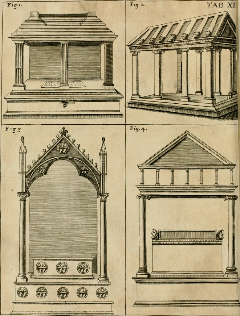 An illustration from Vetera monimenta : in quibus praecipuè musiva opera sacarum profanarumque aedium structura, ac nonnulli antiqui ritus, dissertationibus, iconibusque illustrantur, 1690, leaf 299