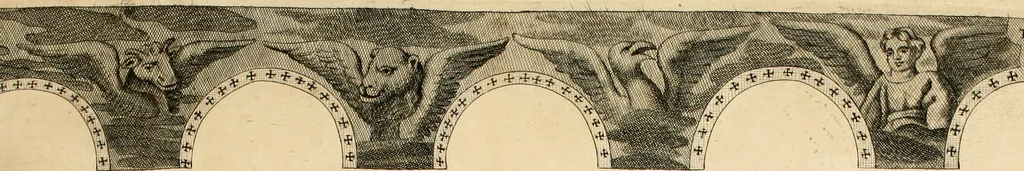 An illustration from Vetera monimenta : in quibus praecipuè musiva opera sacarum profanarumque aedium structura, ac nonnulli antiqui ritus, dissertationibus, iconibusque illustrantur, 1690, leaf 312